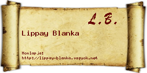 Lippay Blanka névjegykártya